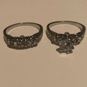 925 Silver 2/pc Wedding Ring